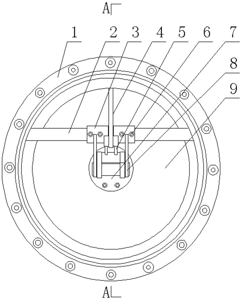 Manual double-connecting-rod highly airtight valve for civil air defense