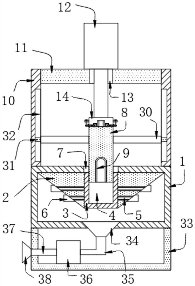 Pressurizing integrated forming device for auxiliary handle production