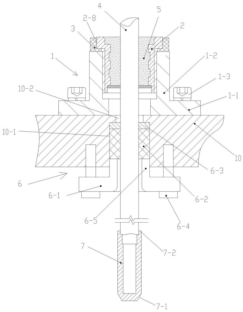 Mining explosion-proof wireless antenna leading-in device and installation method thereof