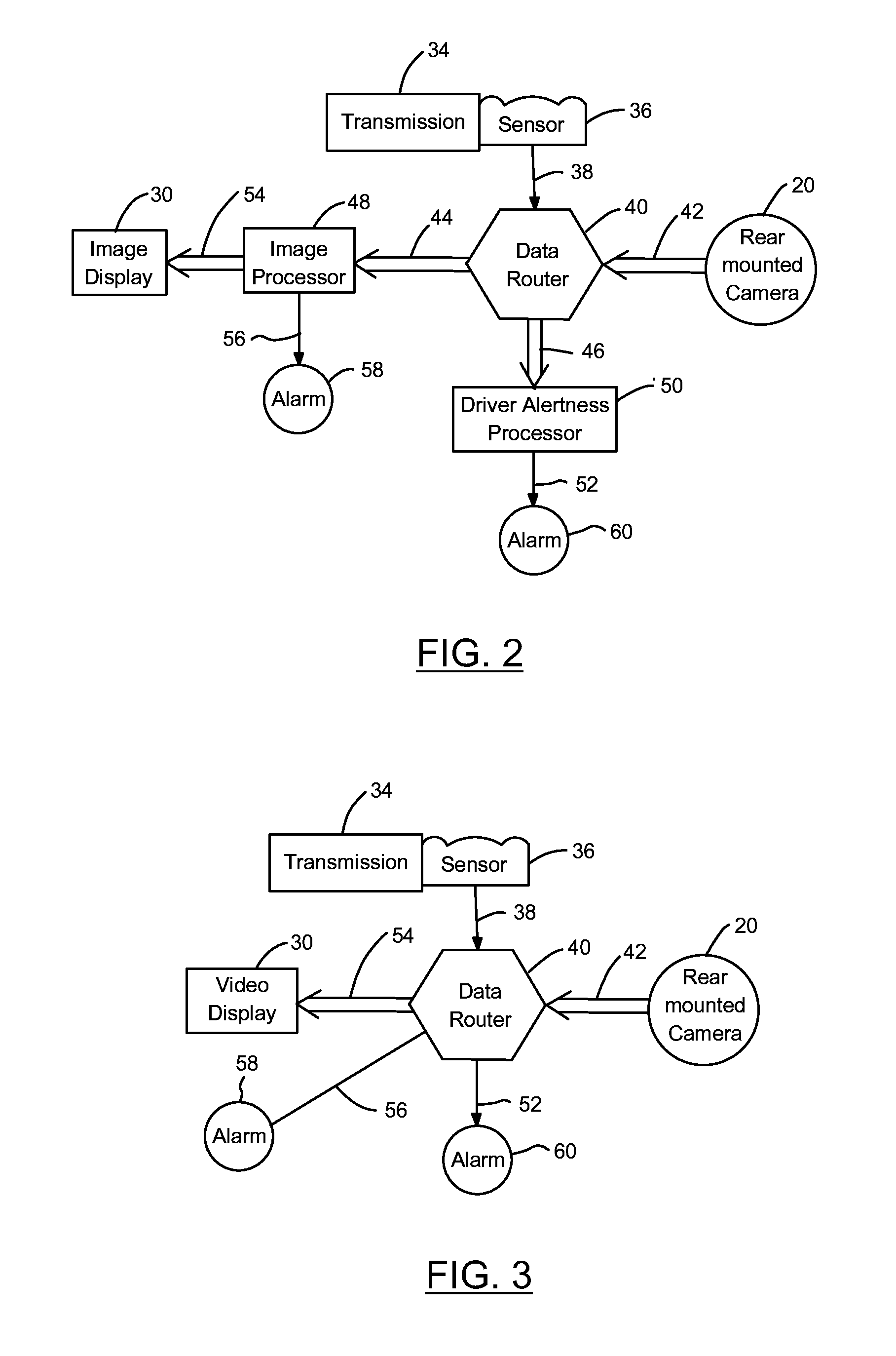Combined backup camera and driver alertness system for a vehicle
