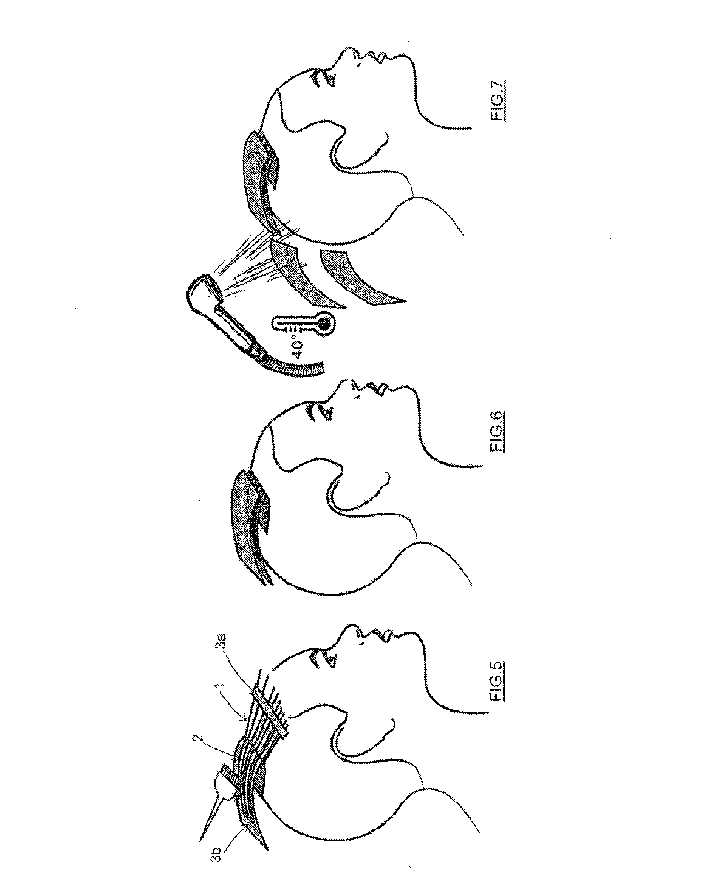 Method for dyeing/bleaching hair and relative applicator tool