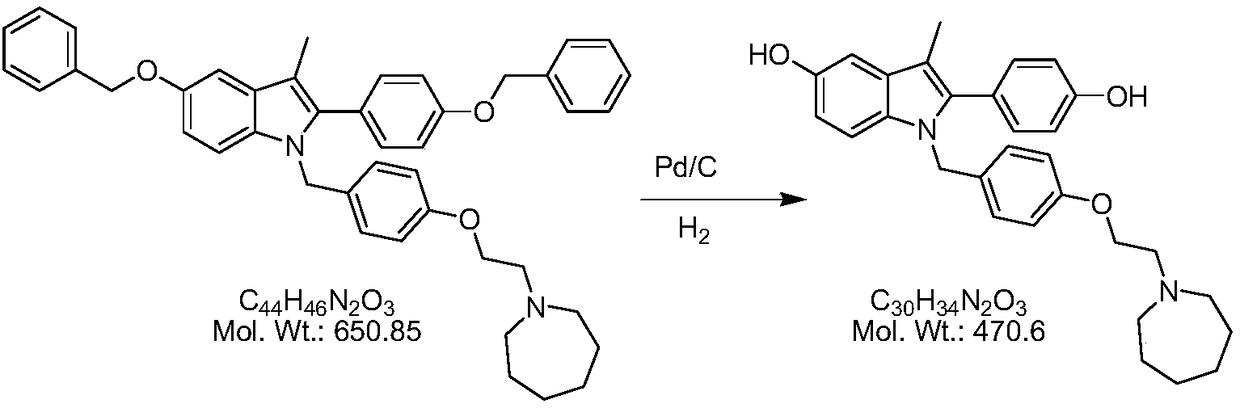 A kind of preparation method of bazedoxifene acetate