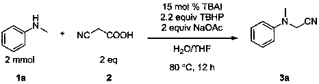 A kind of preparation method of α-cyanoamine
