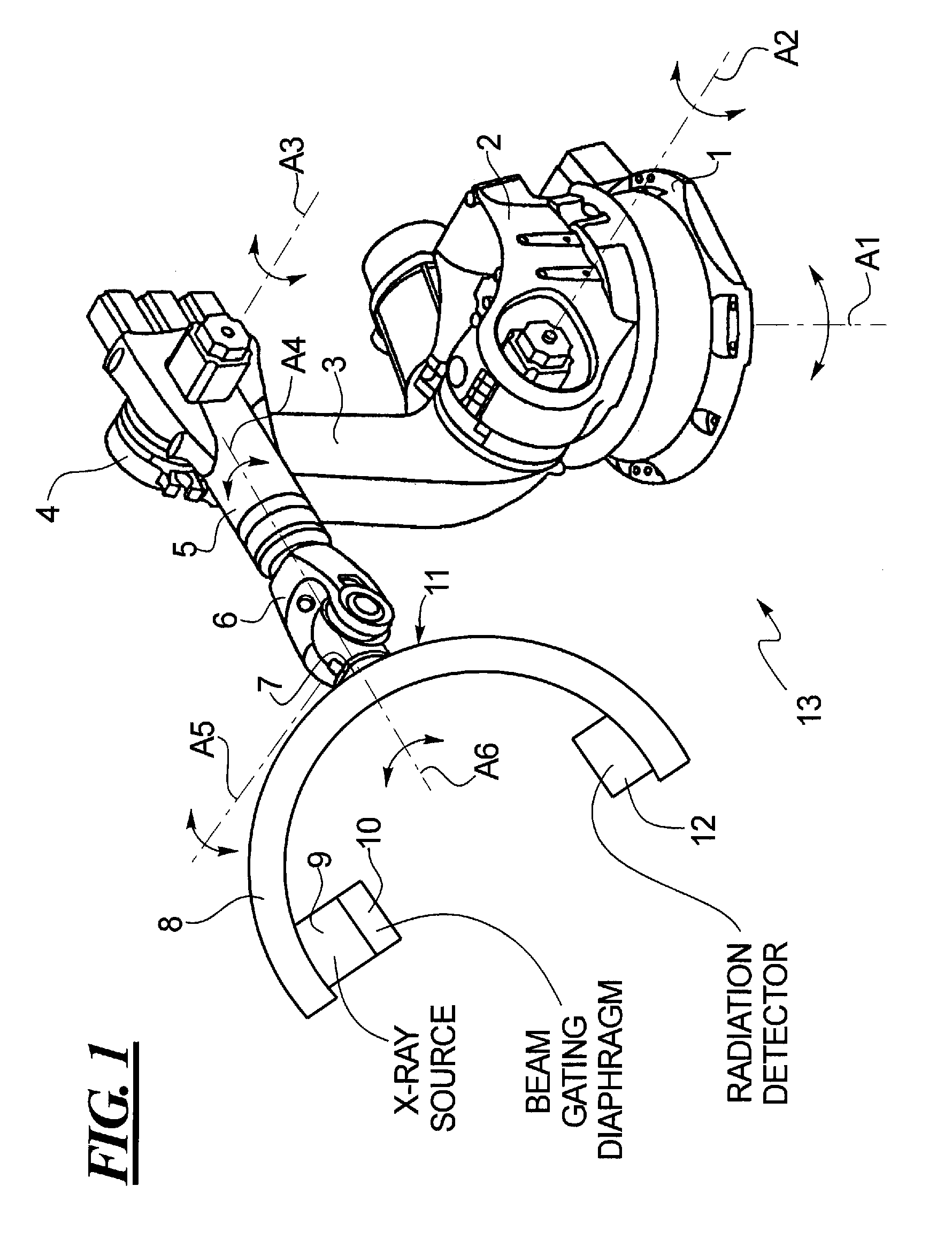 Method for therapy of heart valves with a robot-based x-ray device