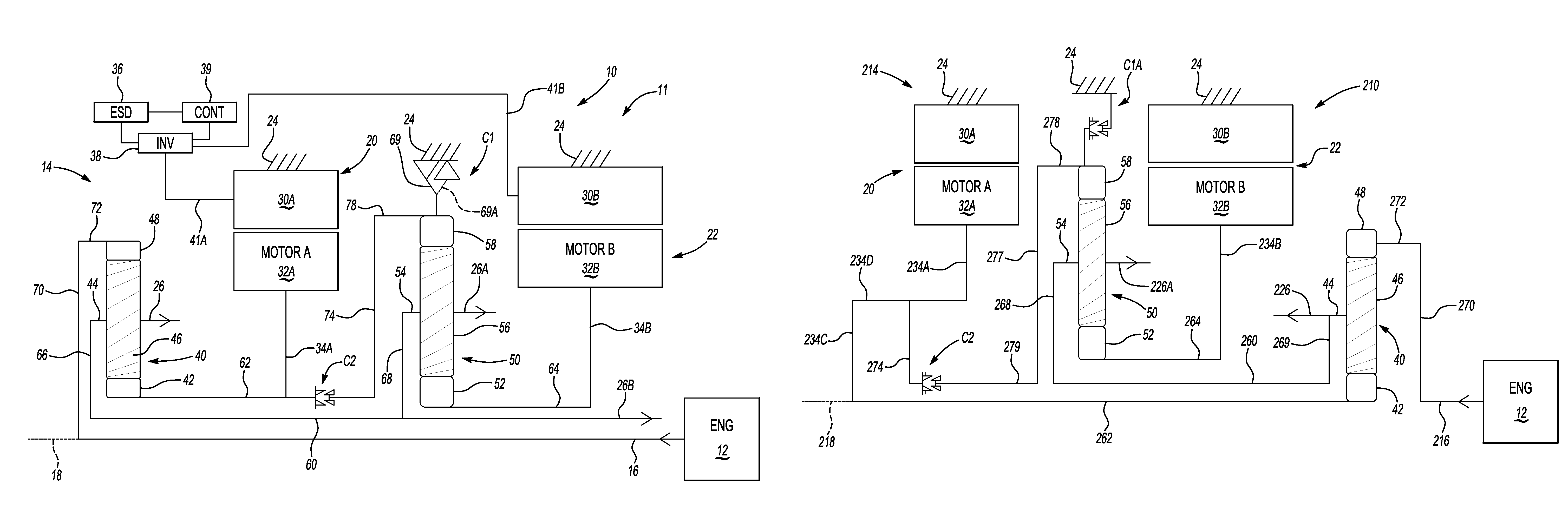 Clutch arrangements for an electrically-variable transmission