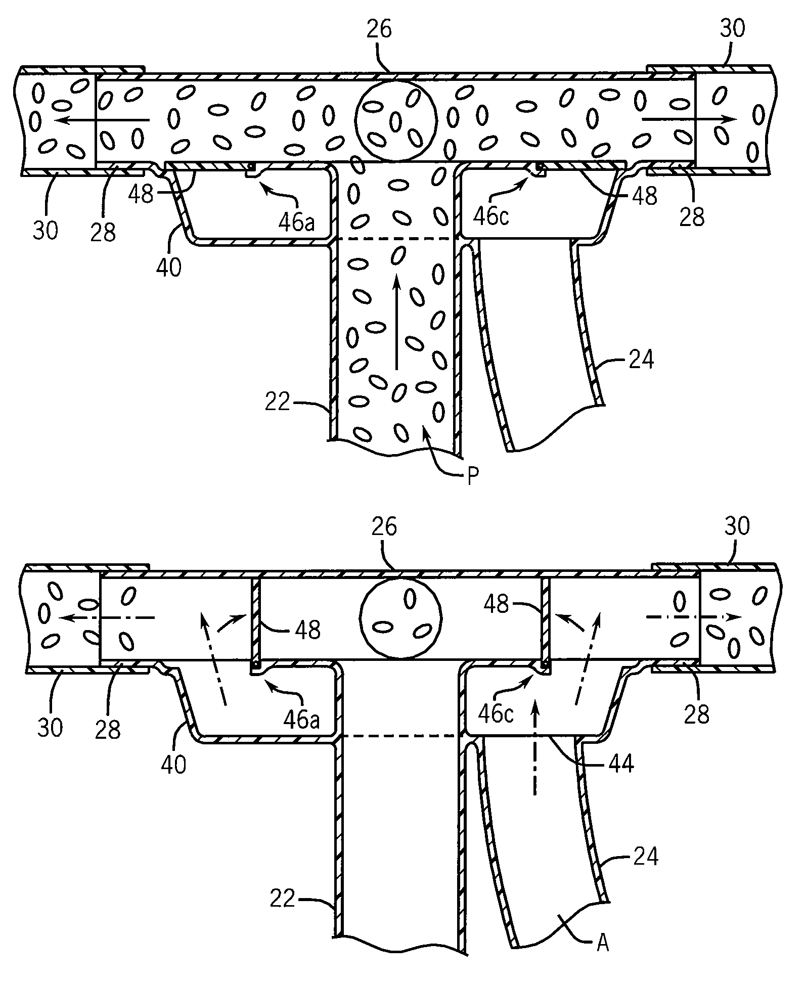 Method and apparatus for sectional control of air seeder distribution system for a farm implement