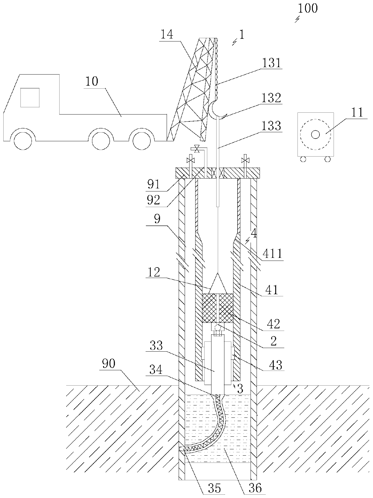 A radial horizontal well drilling device and drilling method thereof