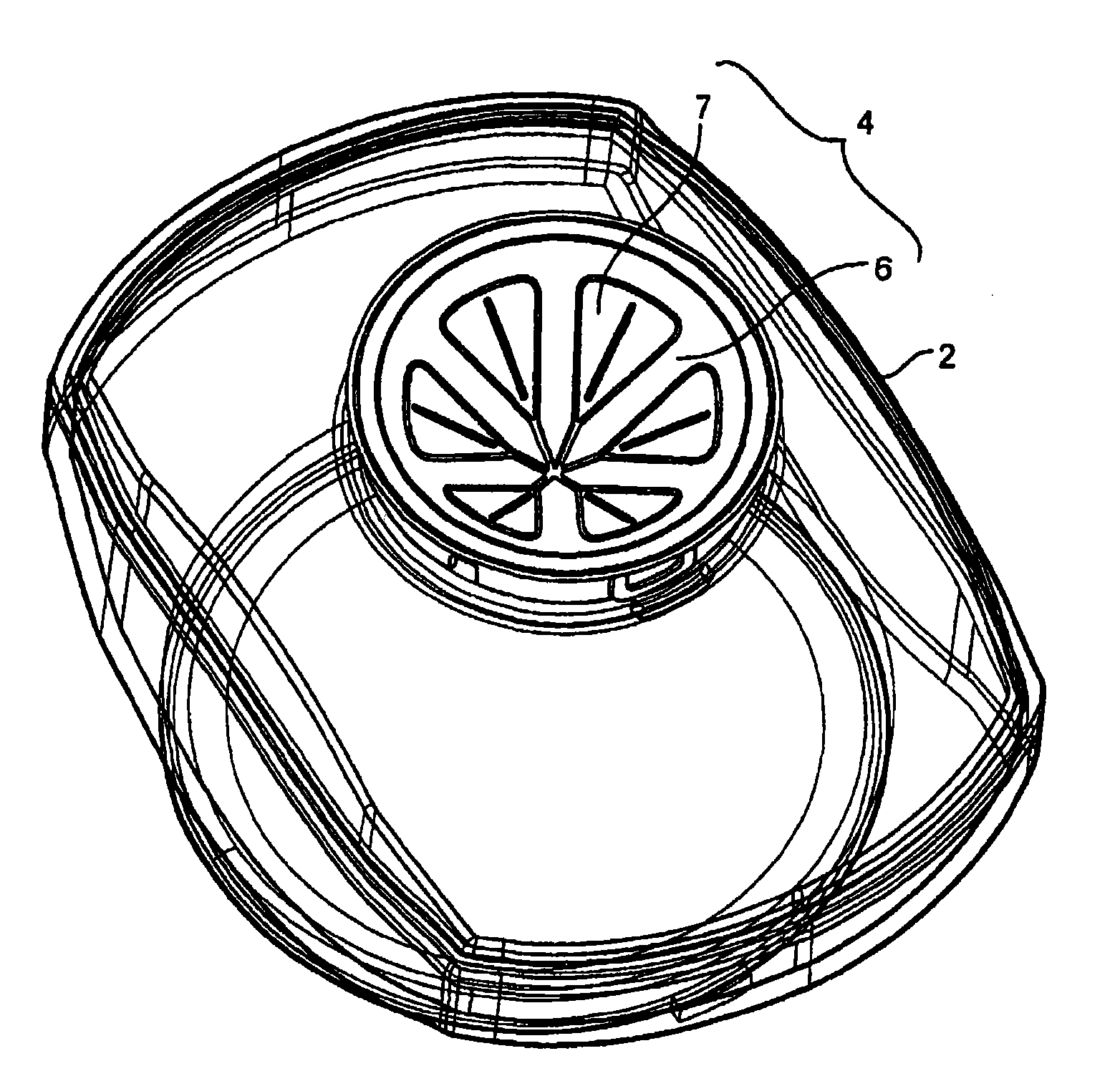 Refillable multi-dose container applicable to a machine for preparing beverages