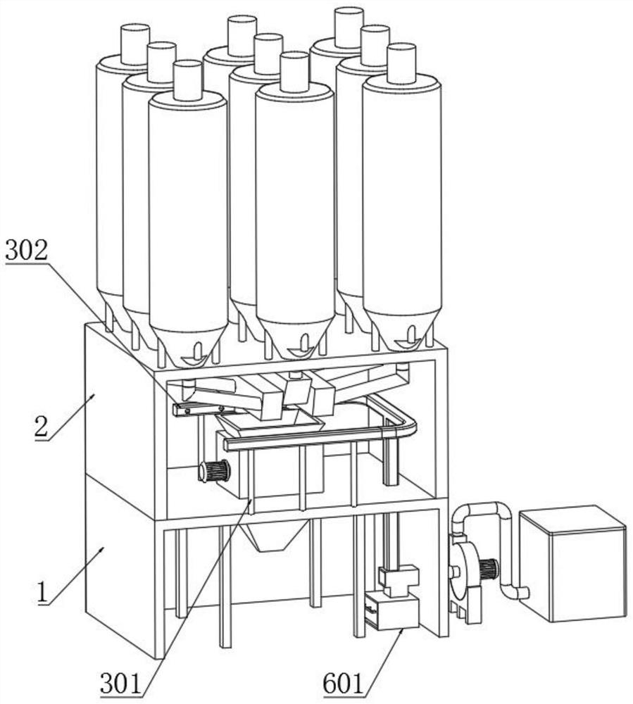 Dust removal device based on environment-friendly concrete mixing plant