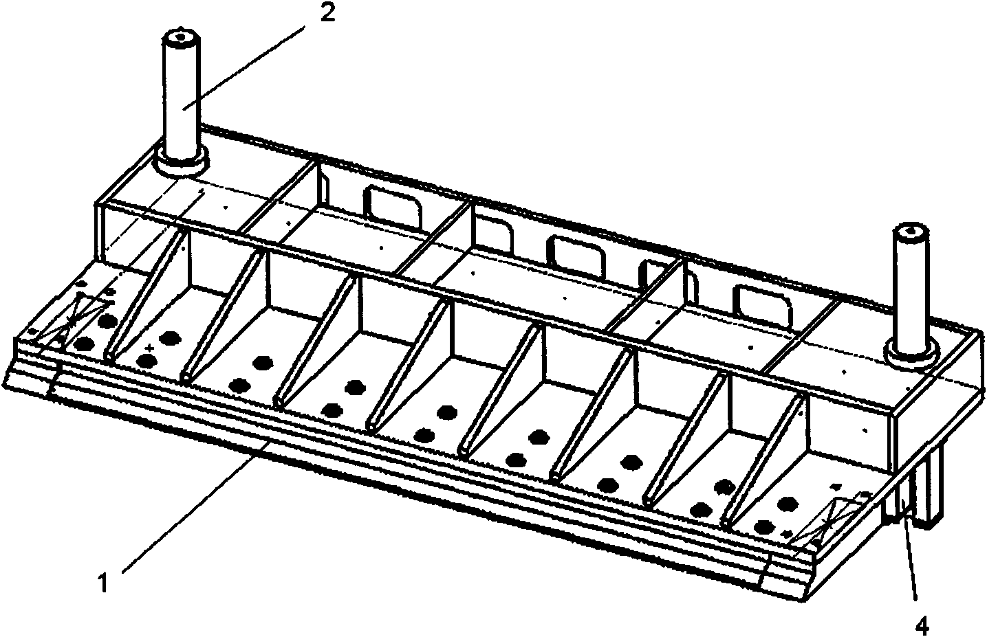 Fixture device for steel plate laser welding machine and implementation method