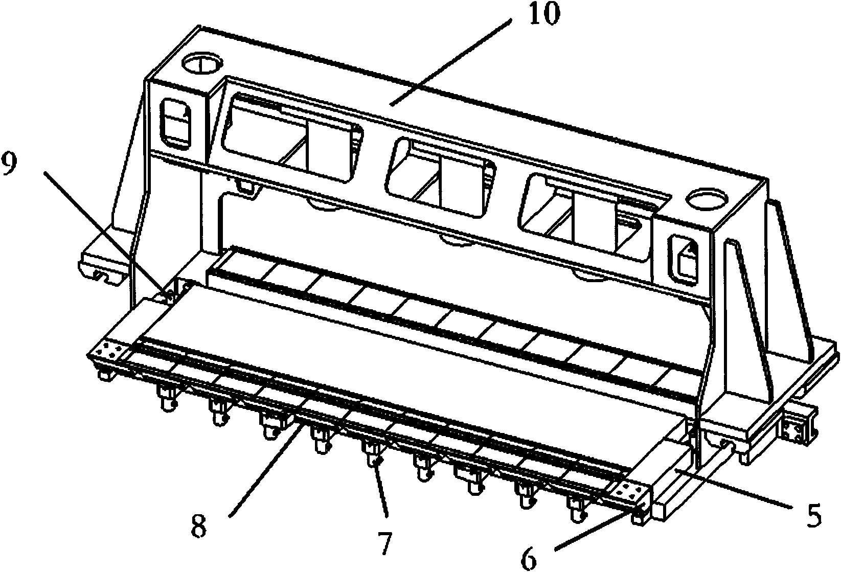 Fixture device for steel plate laser welding machine and implementation method