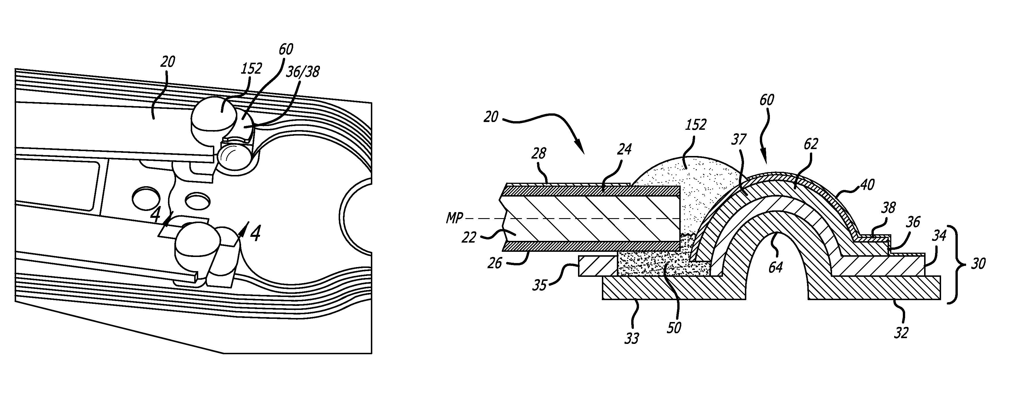 Formed electrical contact pad for use in a dual stage actuated suspension