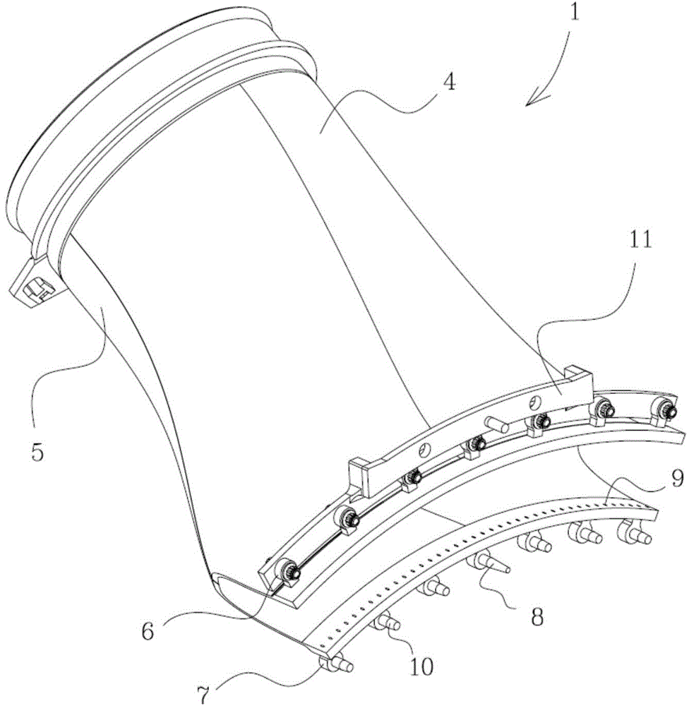 Gas turbine transition section structure