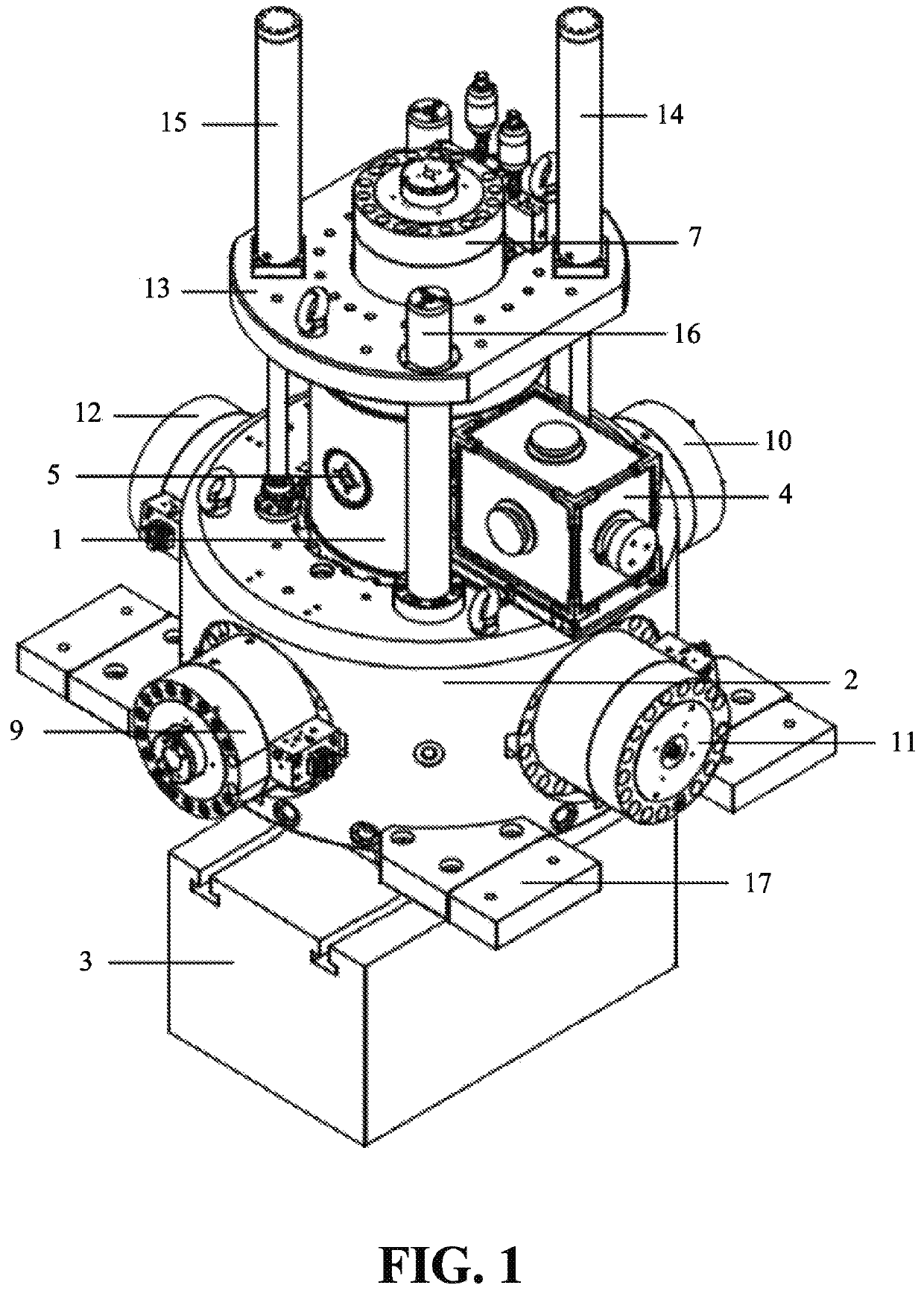 Double-layer concentric loading frame structure suitable for true triaxial testing machine