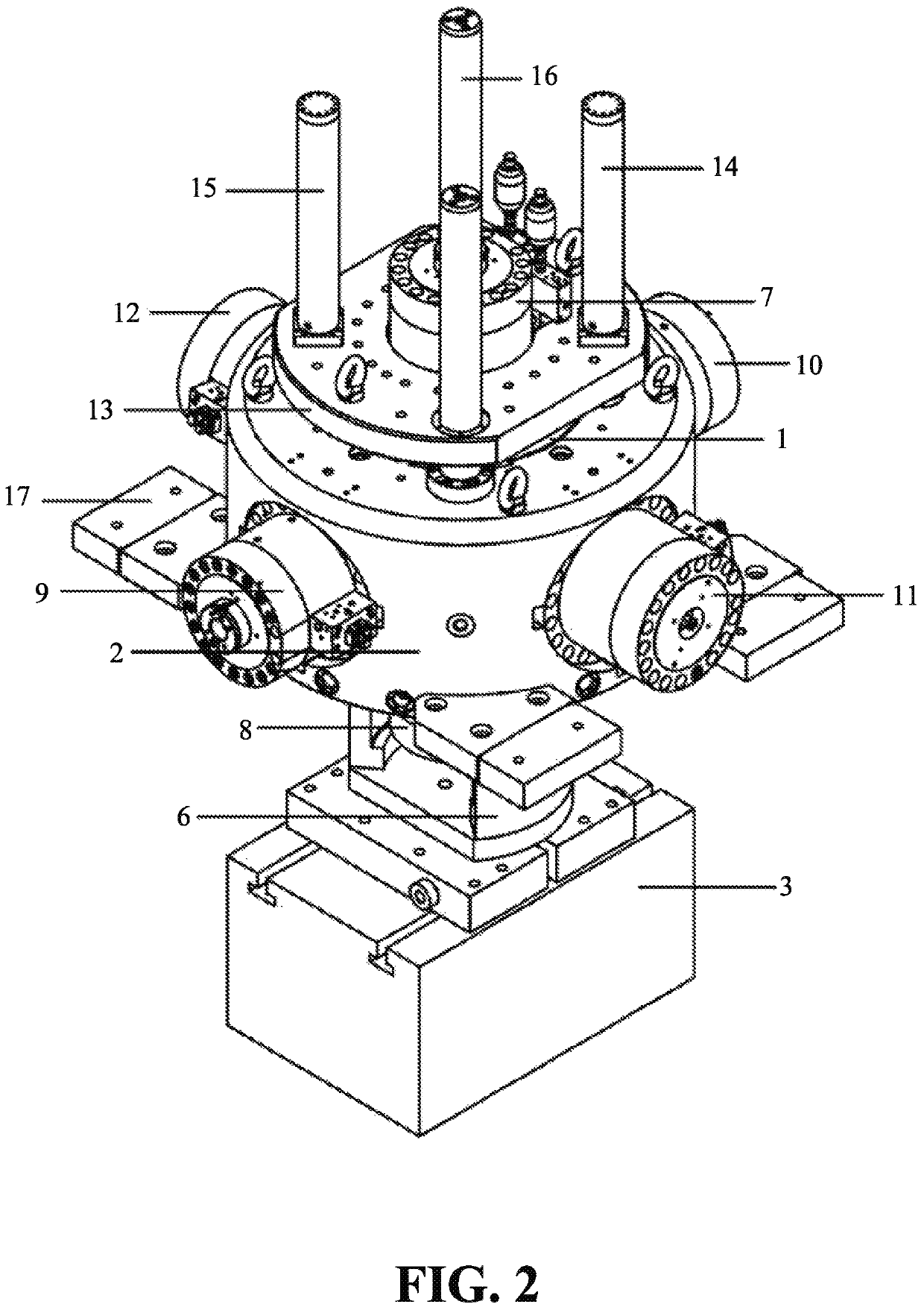 Double-layer concentric loading frame structure suitable for true triaxial testing machine