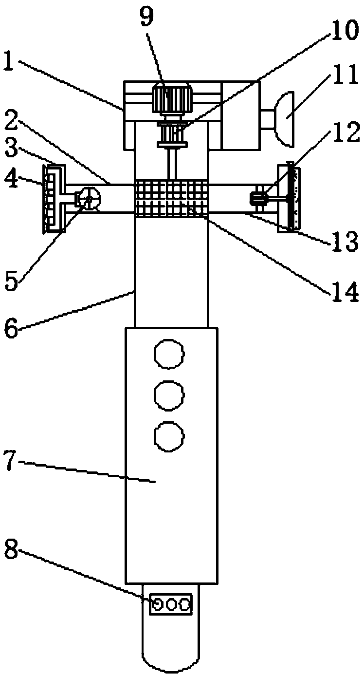 High-altitude glass cleaning folded rod device
