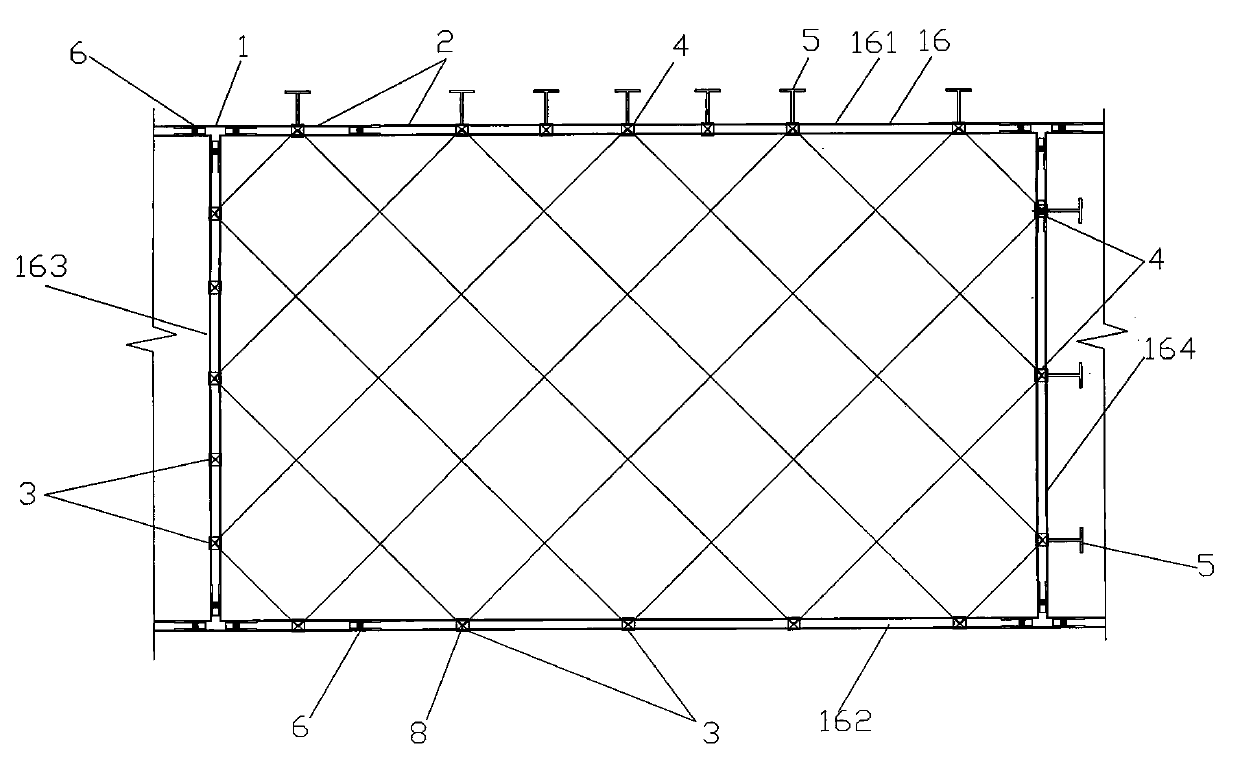 Combined geotechnical grid stretch-drawing device