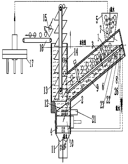 Particle-size-based separating device, system and separating method for water abrasive