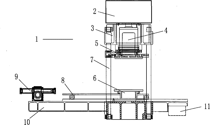 A cement tile filter press molding machine