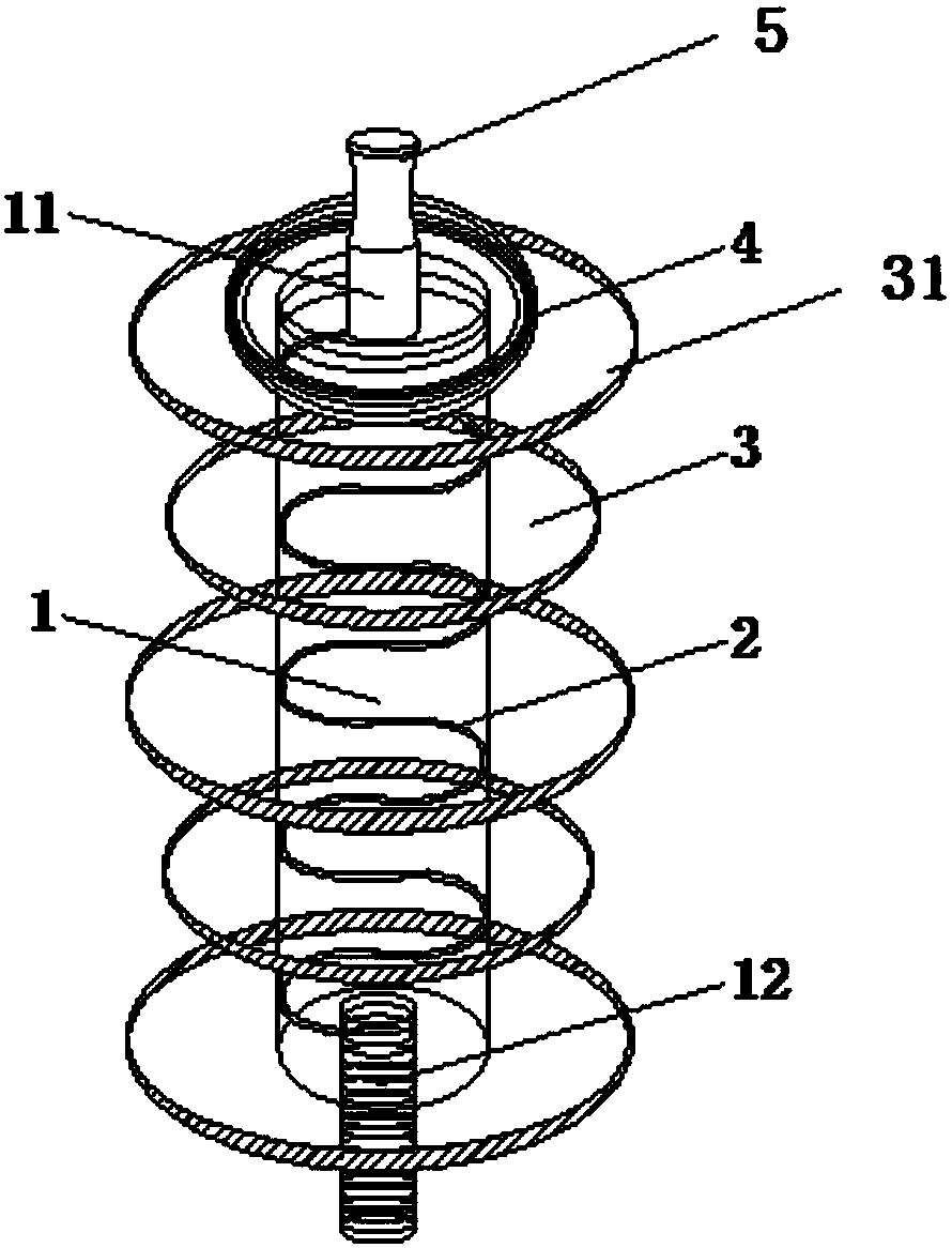 An arc extinguishing and lightning protection insulator