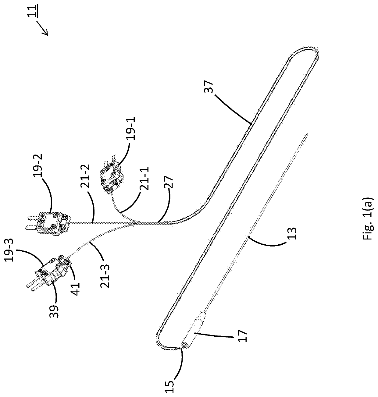 Needle assembly with temperature measurement device