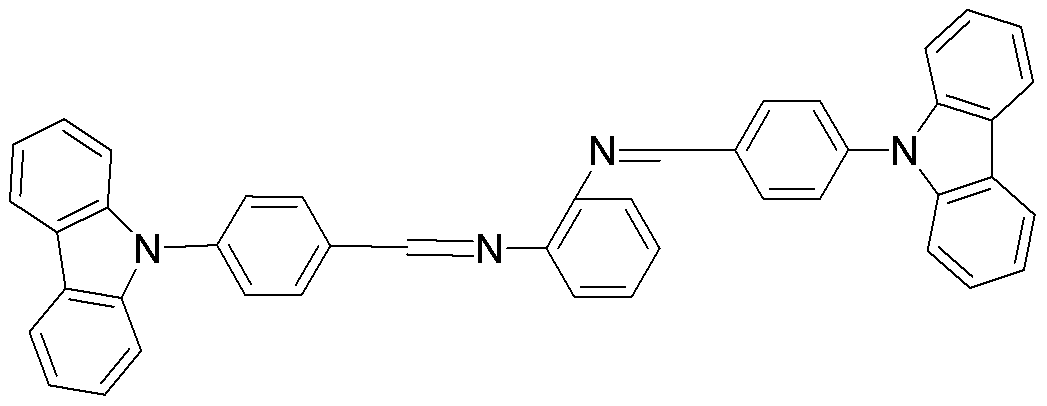Carbazole benzaldehyde o-phenylenediamine bis-schiff base and preparation method thereof