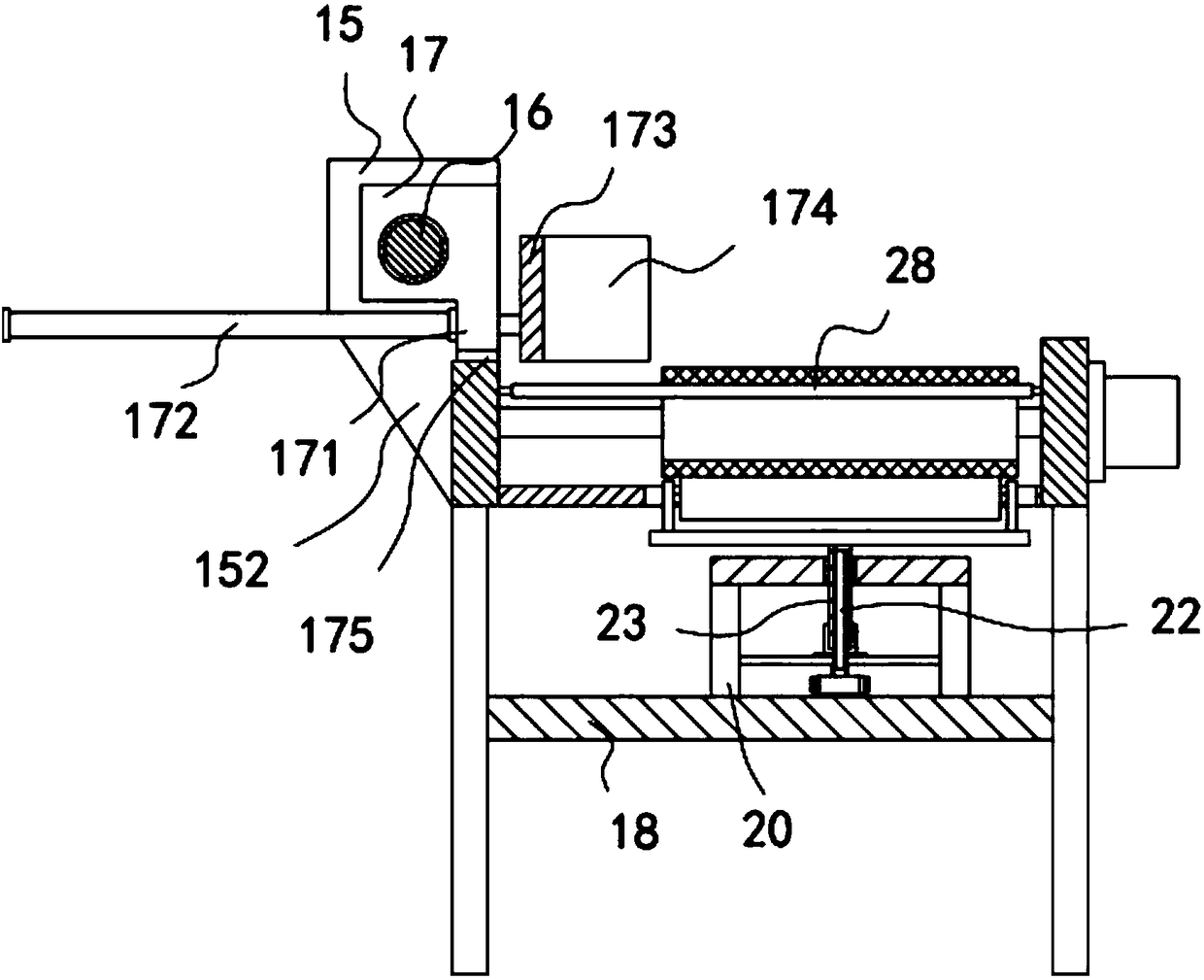 Part conveying and selecting mechanism with tensioning device
