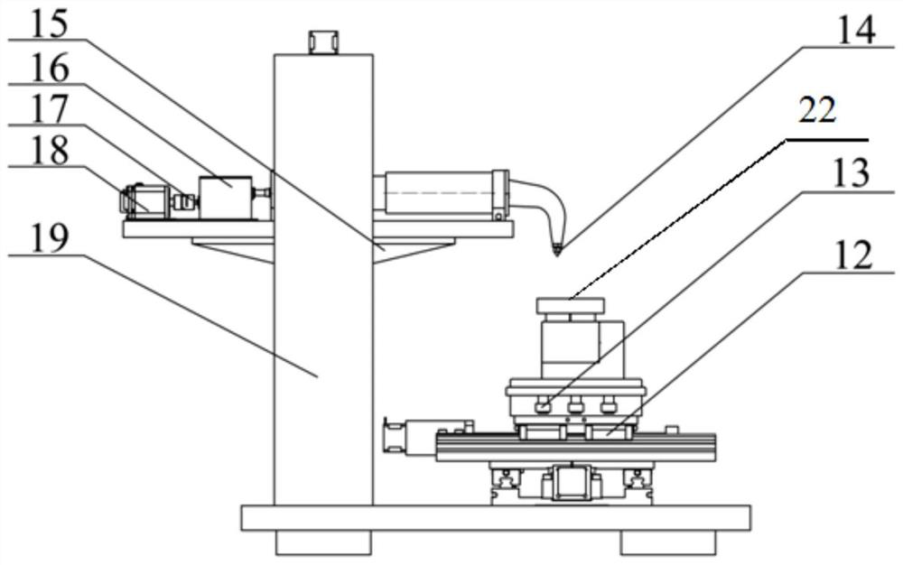 Vibrating asymmetric distributed granule conveying five-axis support removing printer