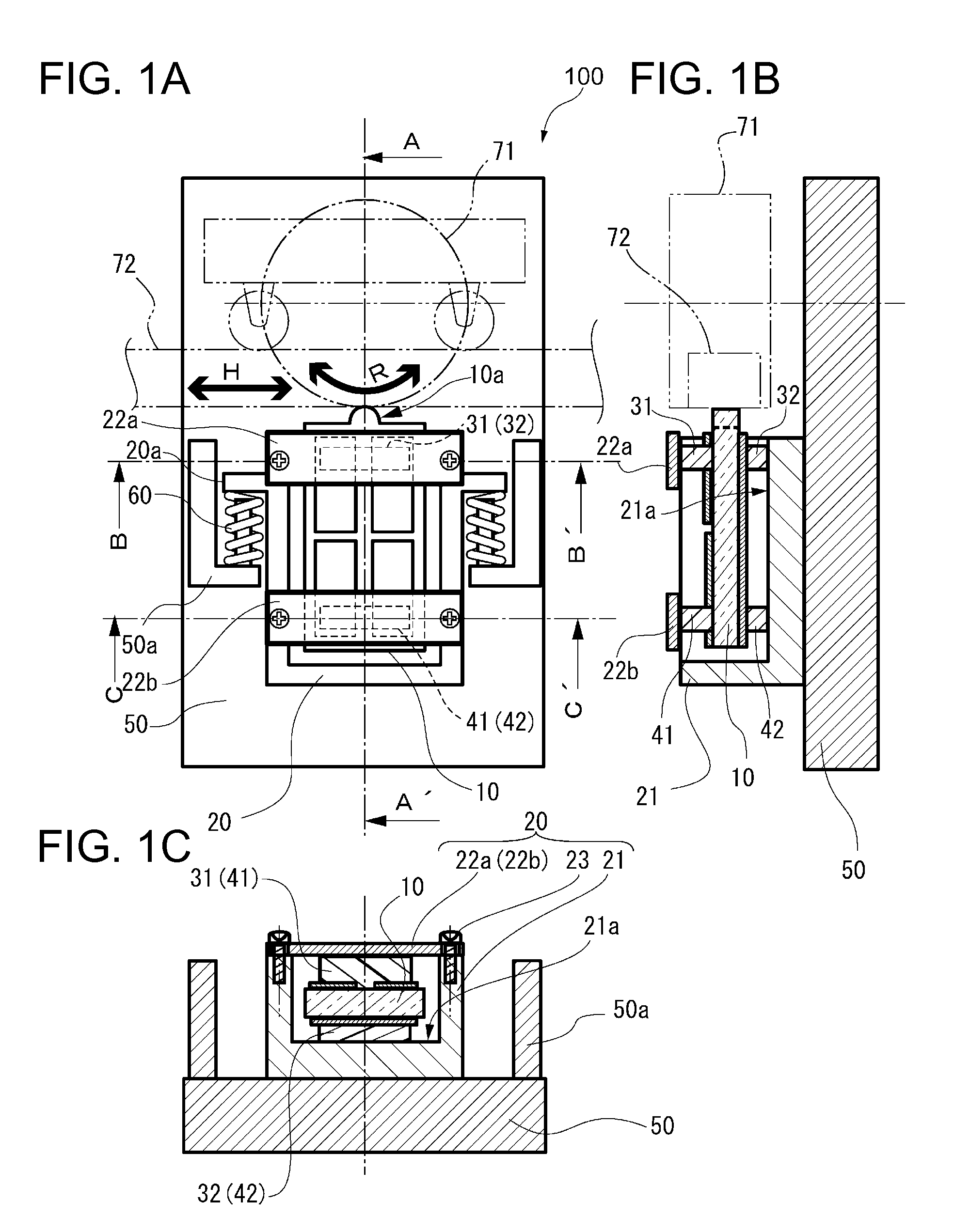 Actuator, robot hand, robot, electronic component carrying device, electronic component inspection device, and printer