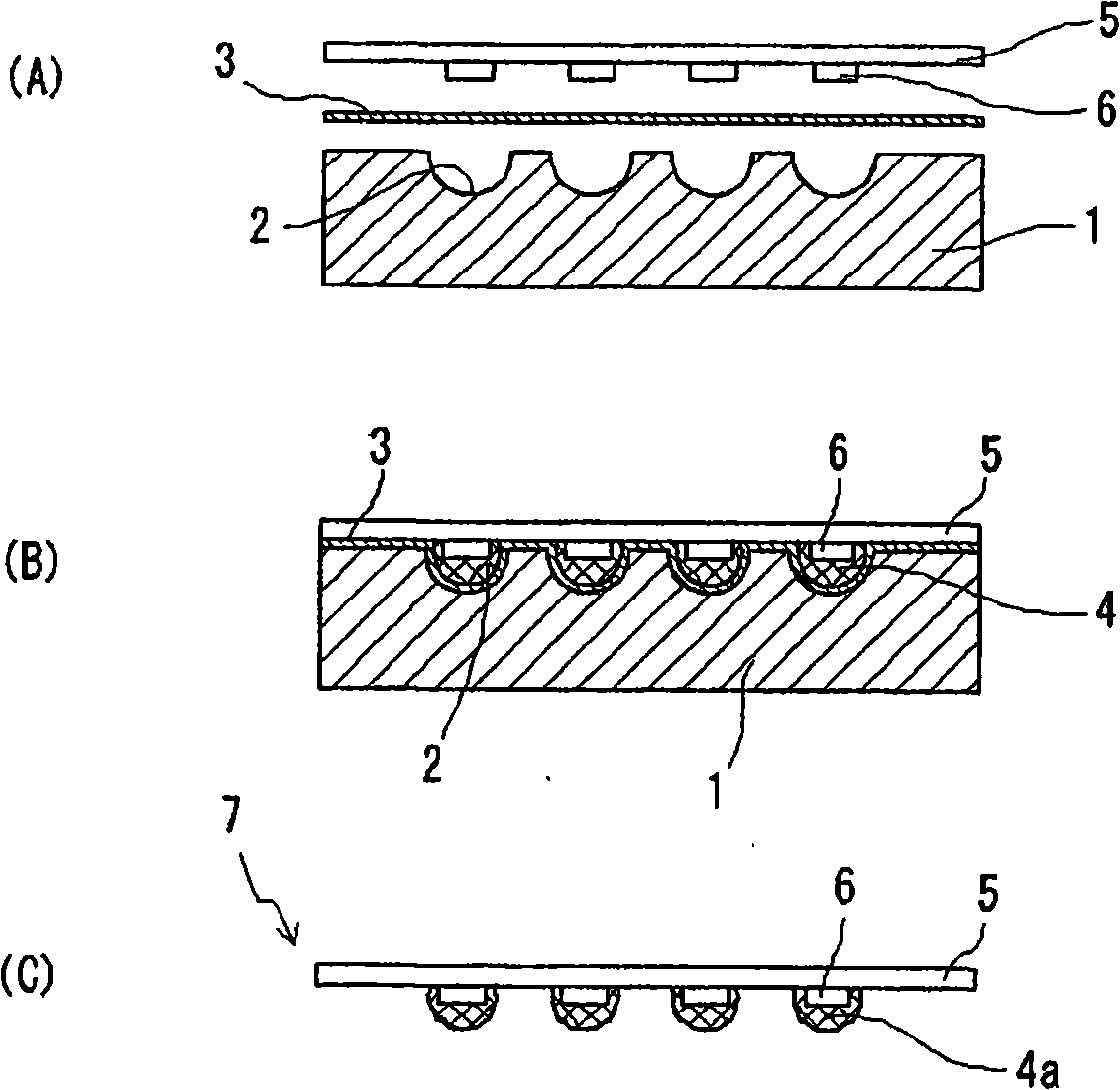 An integrated light emitting diode die/lens structure, and process for the preparation thereof