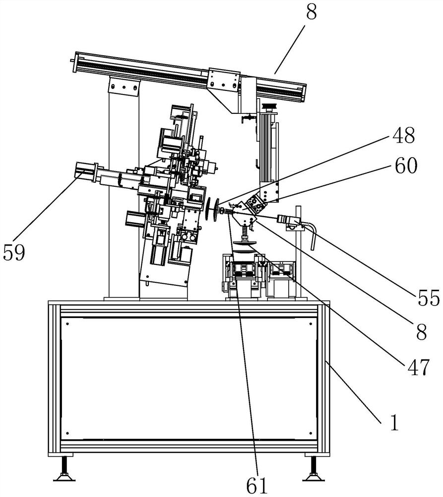 Full-automatic lens glue injection machine capable of realizing multi-body combination