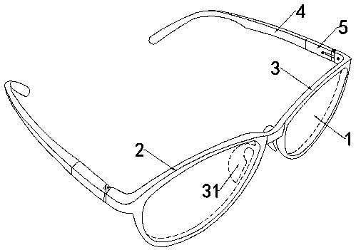 Anti-blue-ray negative-ion glasses