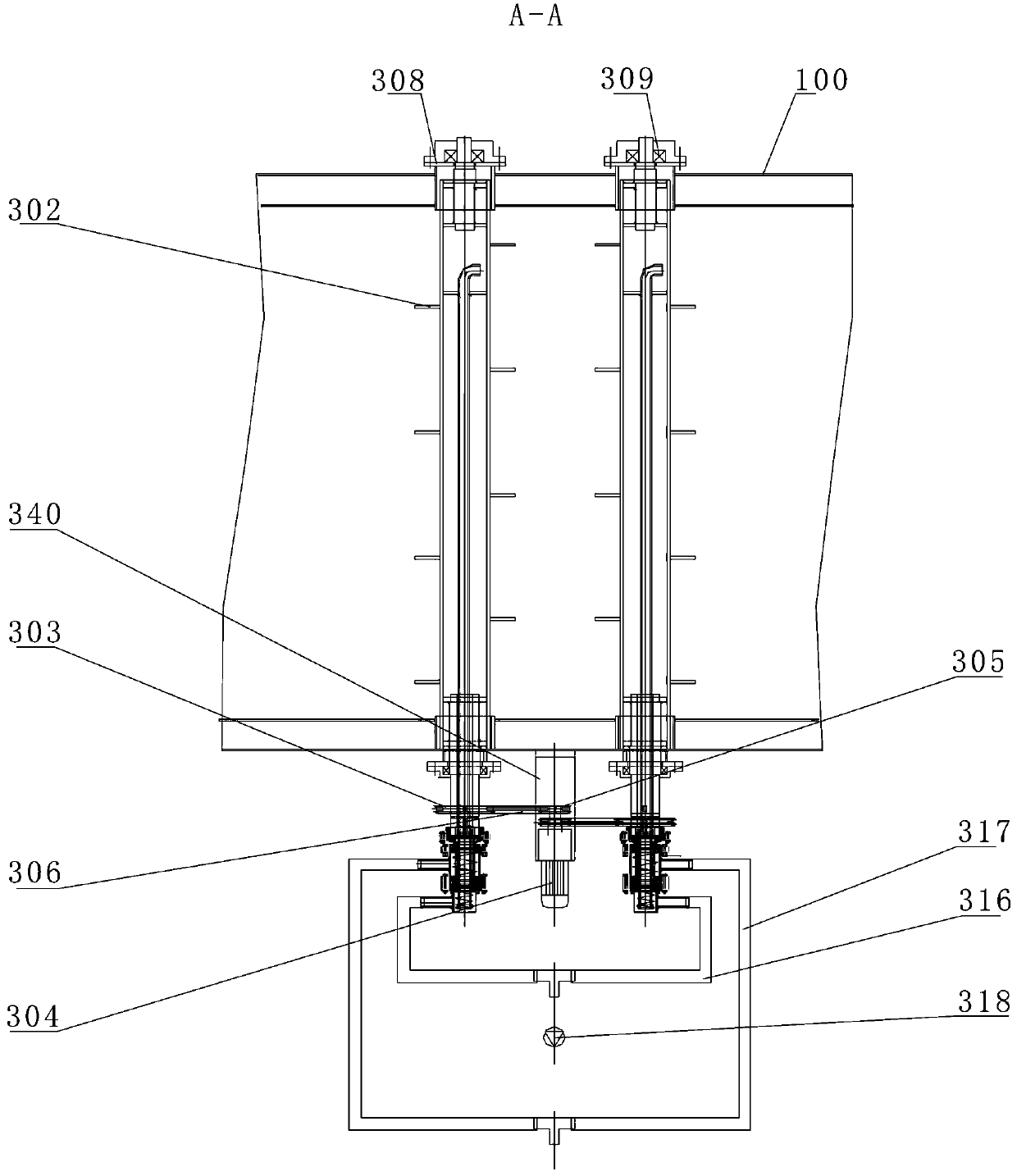 Bale breaking device of straw bale burning direct-fired biomass boiler