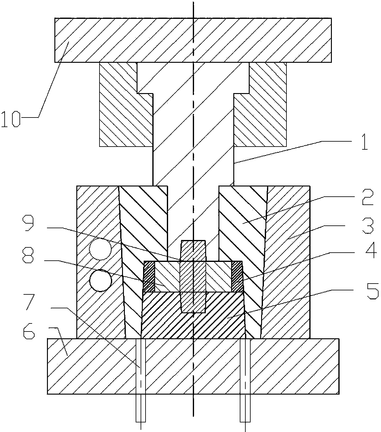 Liquid phase connected die forging integral forming method of material