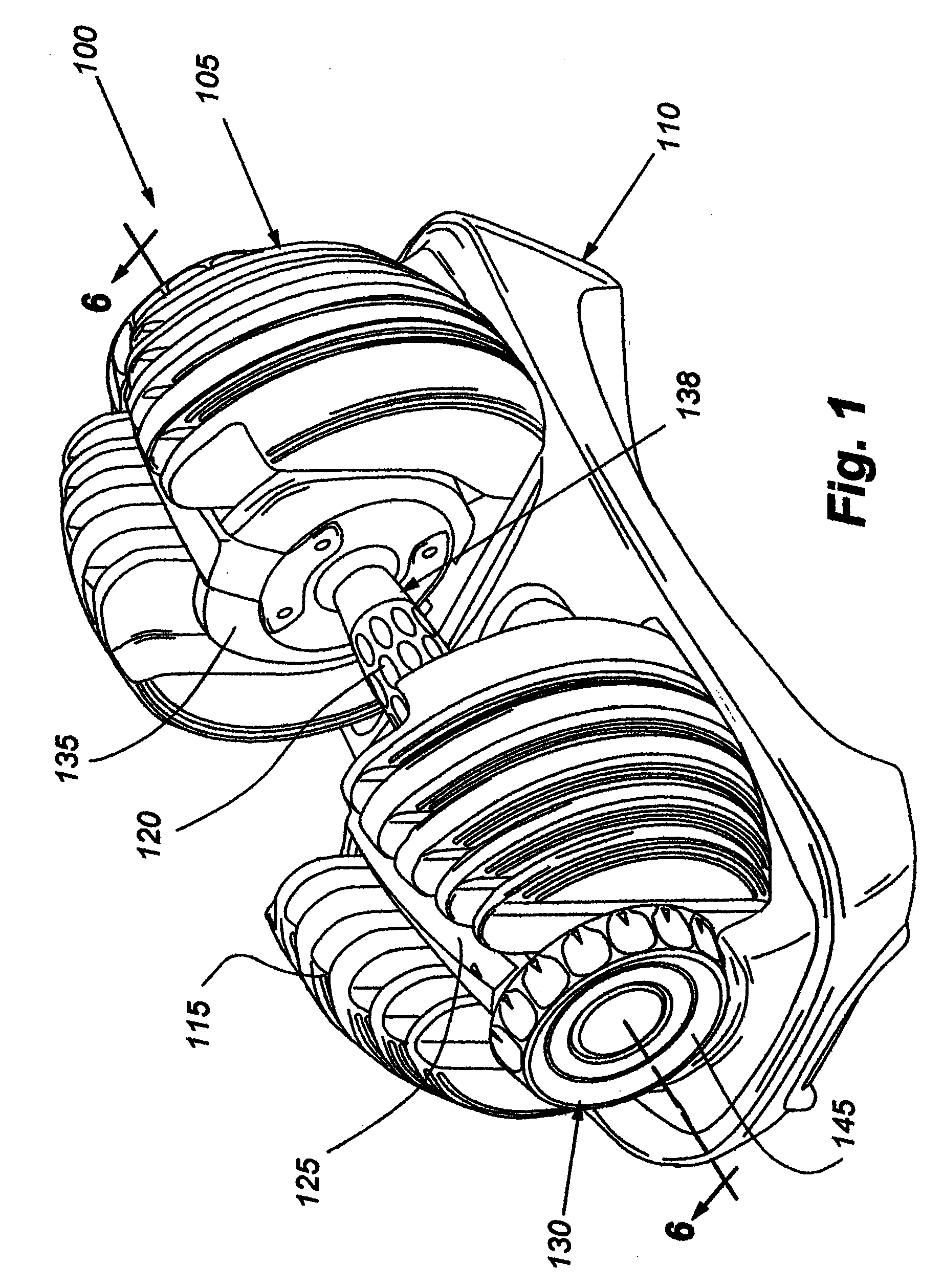 Adjustable dumbbell with an orientation feature