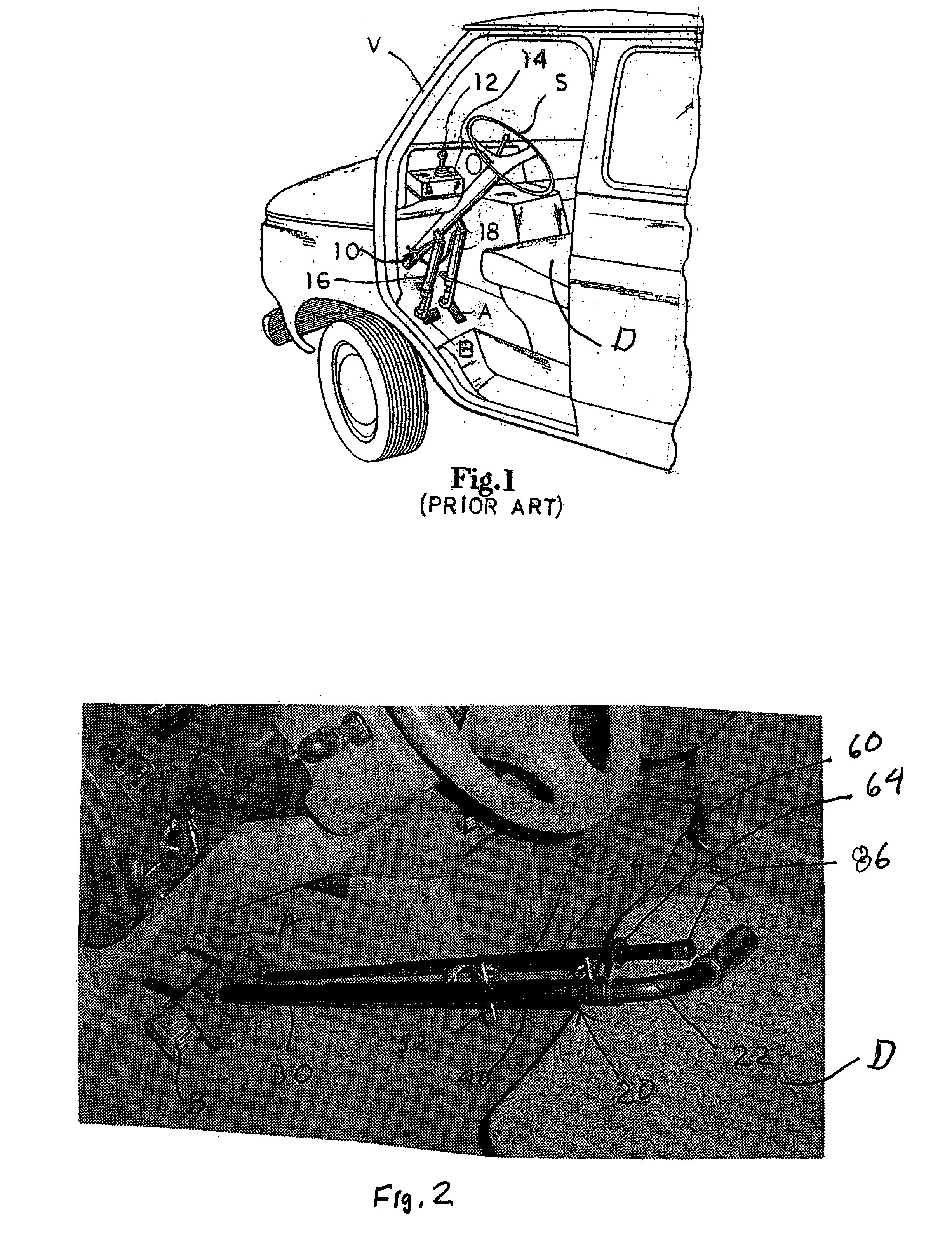 Portable hand control system for a vehicle