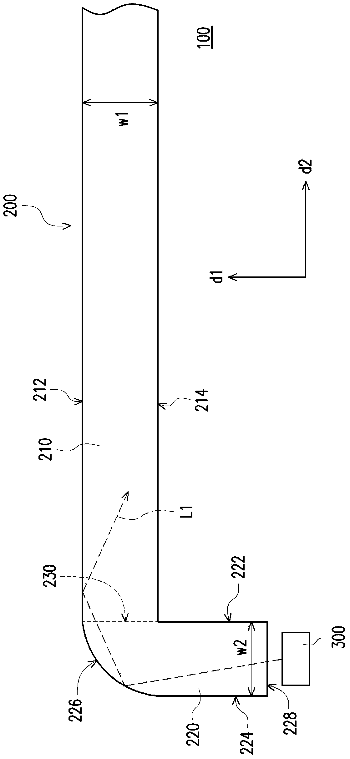 Light source module and L-shaped light guide plate