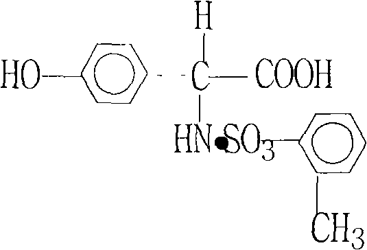 Technology for splitting DL-p-hydroxyphenylglycine-o-toluenesulfonate