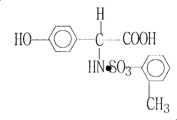 Technology for splitting DL-p-hydroxyphenylglycine-o-toluenesulfonate