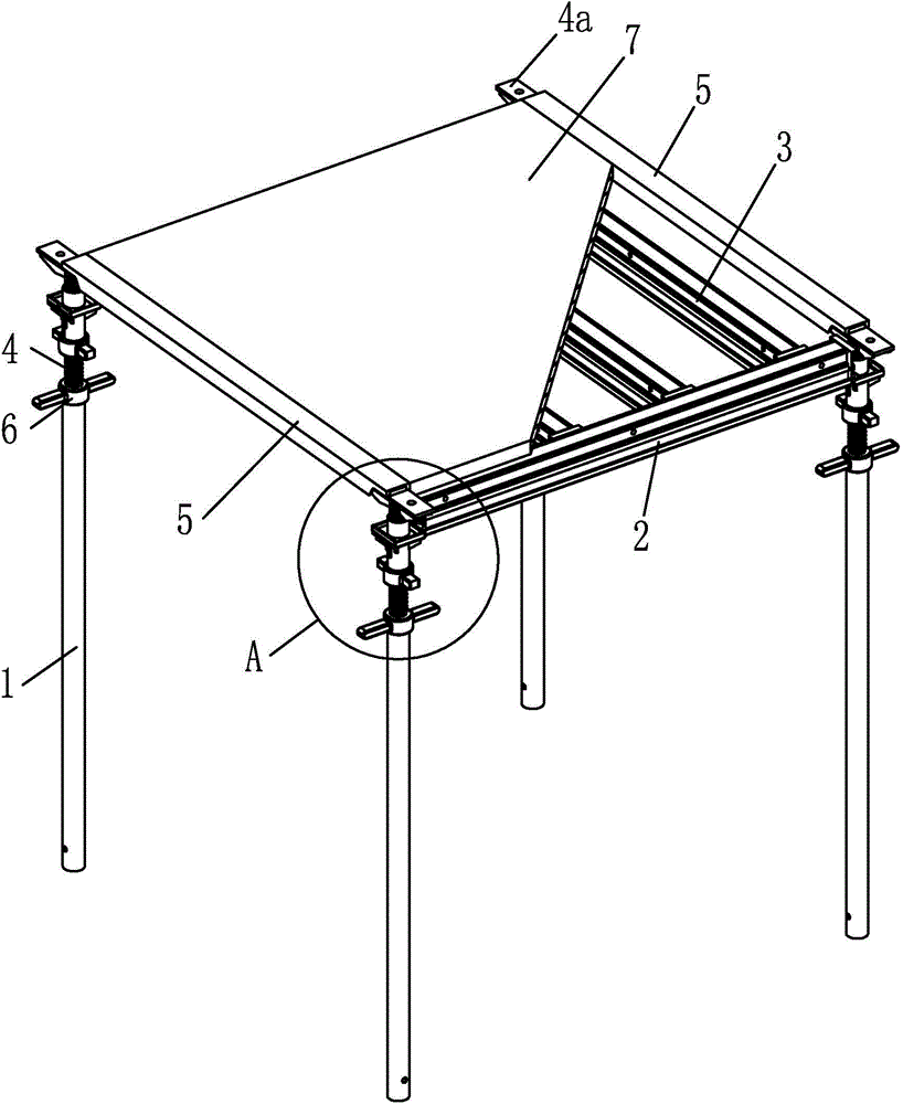 Supporting system for casting concrete floor slab and beam bottom template