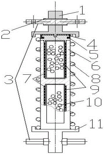 Semi-active electromagnetic particle damping shock absorber for railway vehicle