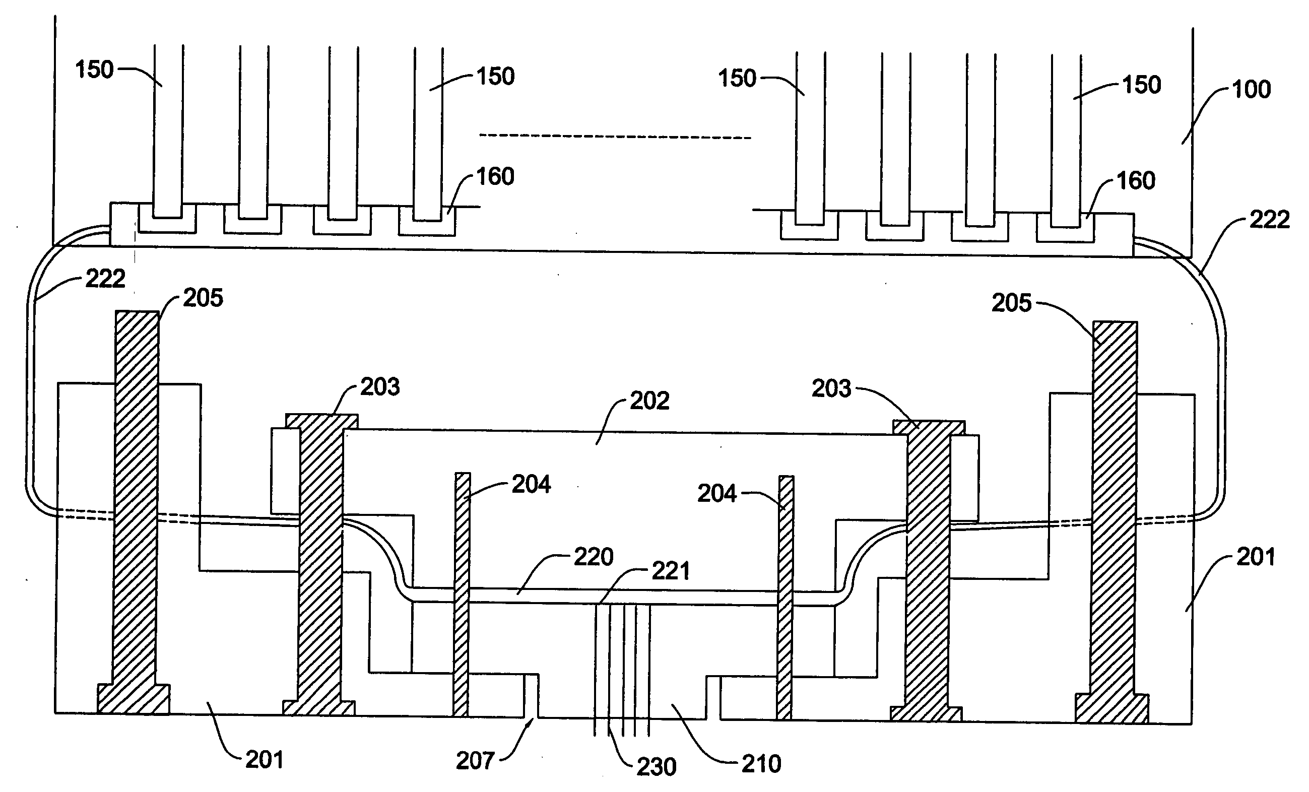 Probe contact system using flexible printed circuit board
