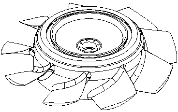 Low-speed high-pressure-ratio axial-flow impeller with highly twisted blades having Bezier camber lines