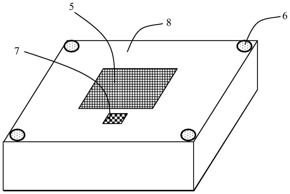 Four-spring plane displacement type tilt angle tester and testing method