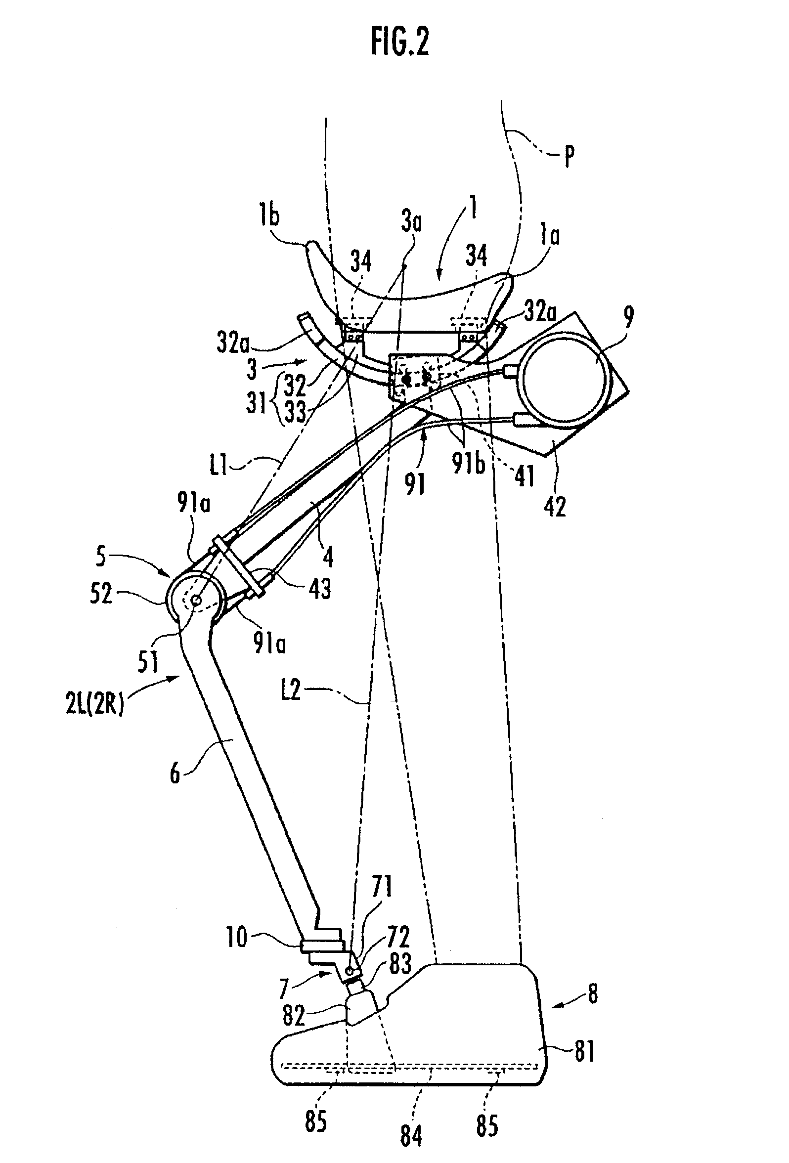 Walking assisting device