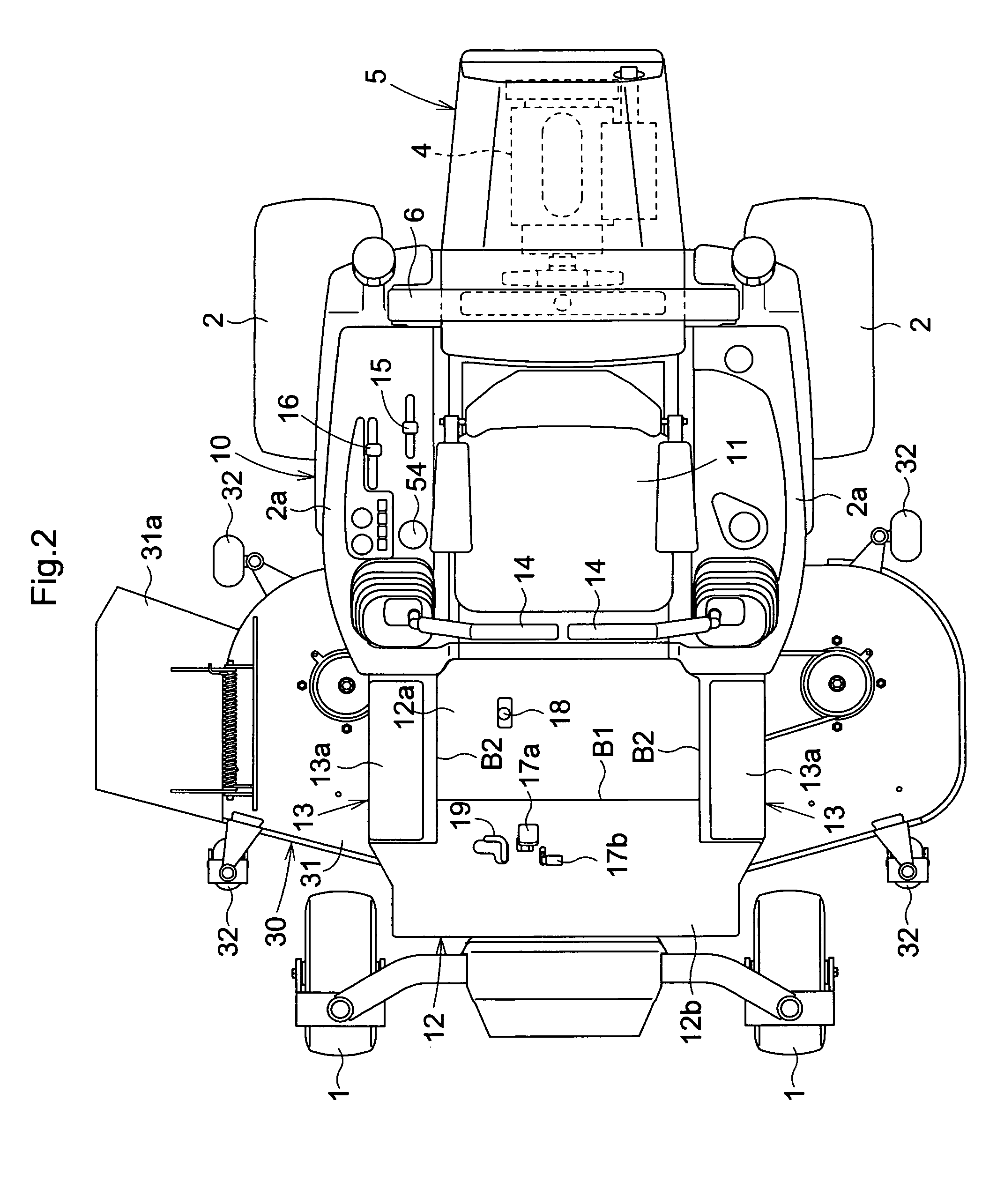 Lower limit adjustment mechanism for riding type mower