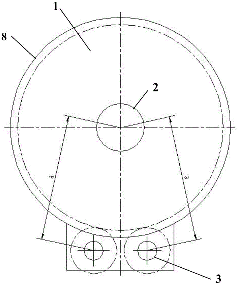 Processing method and steps of transmission shaft hole of base of super-large vertical lathe