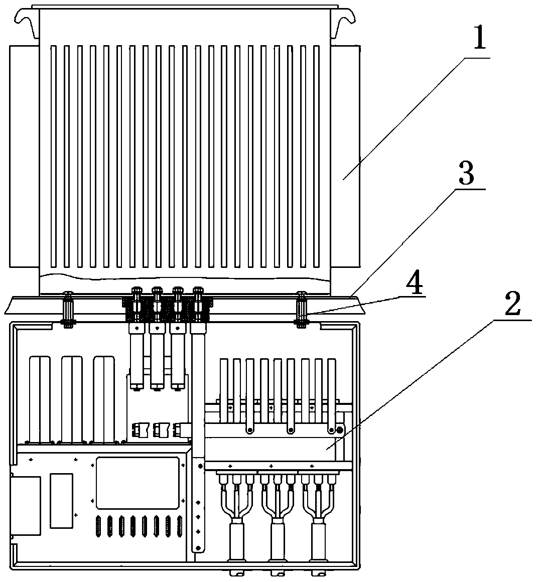 Transformer, power distribution box and power distribution area