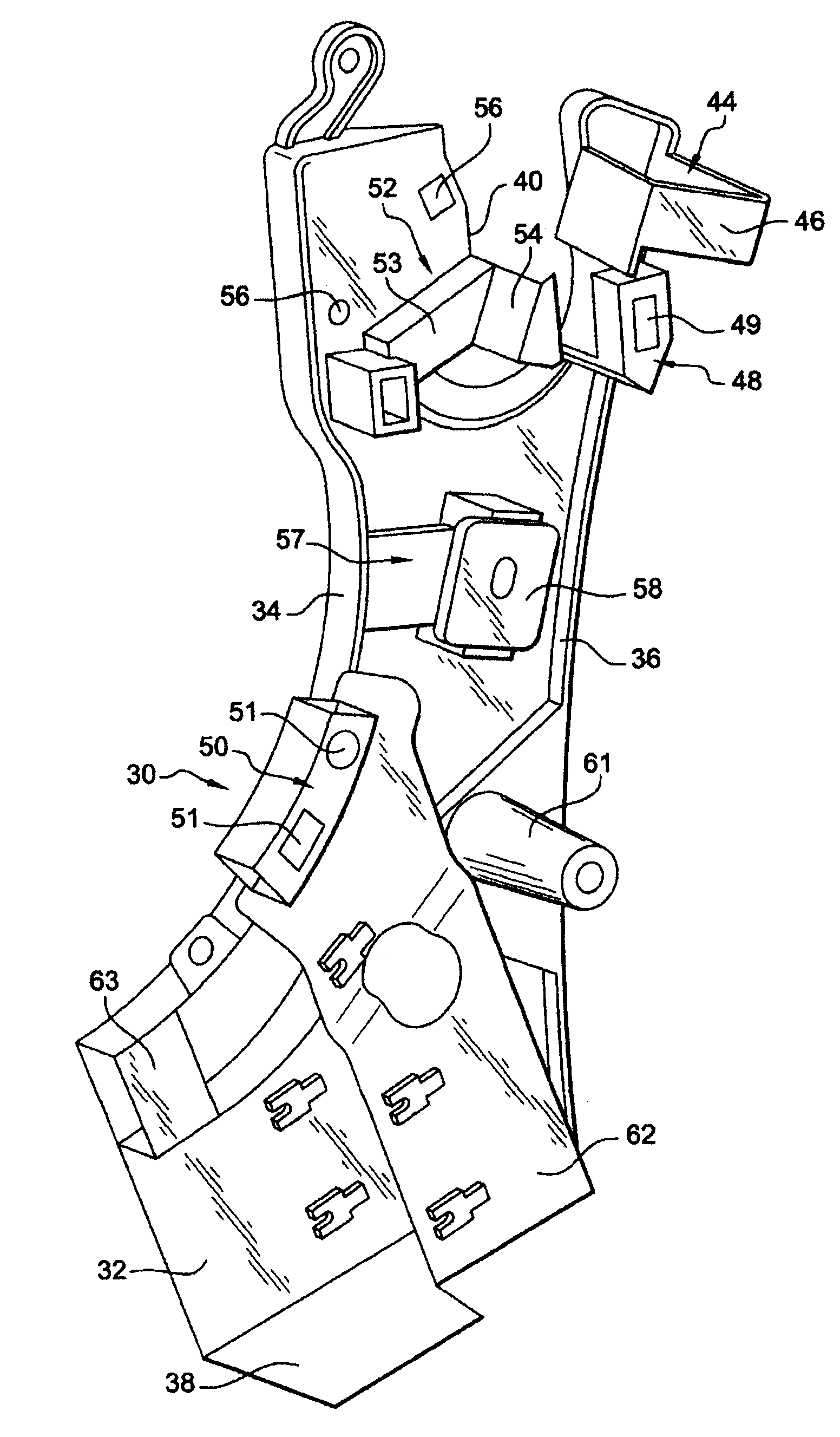 Support for one or more elements which are intended to be fastened to a motor vehicle structure