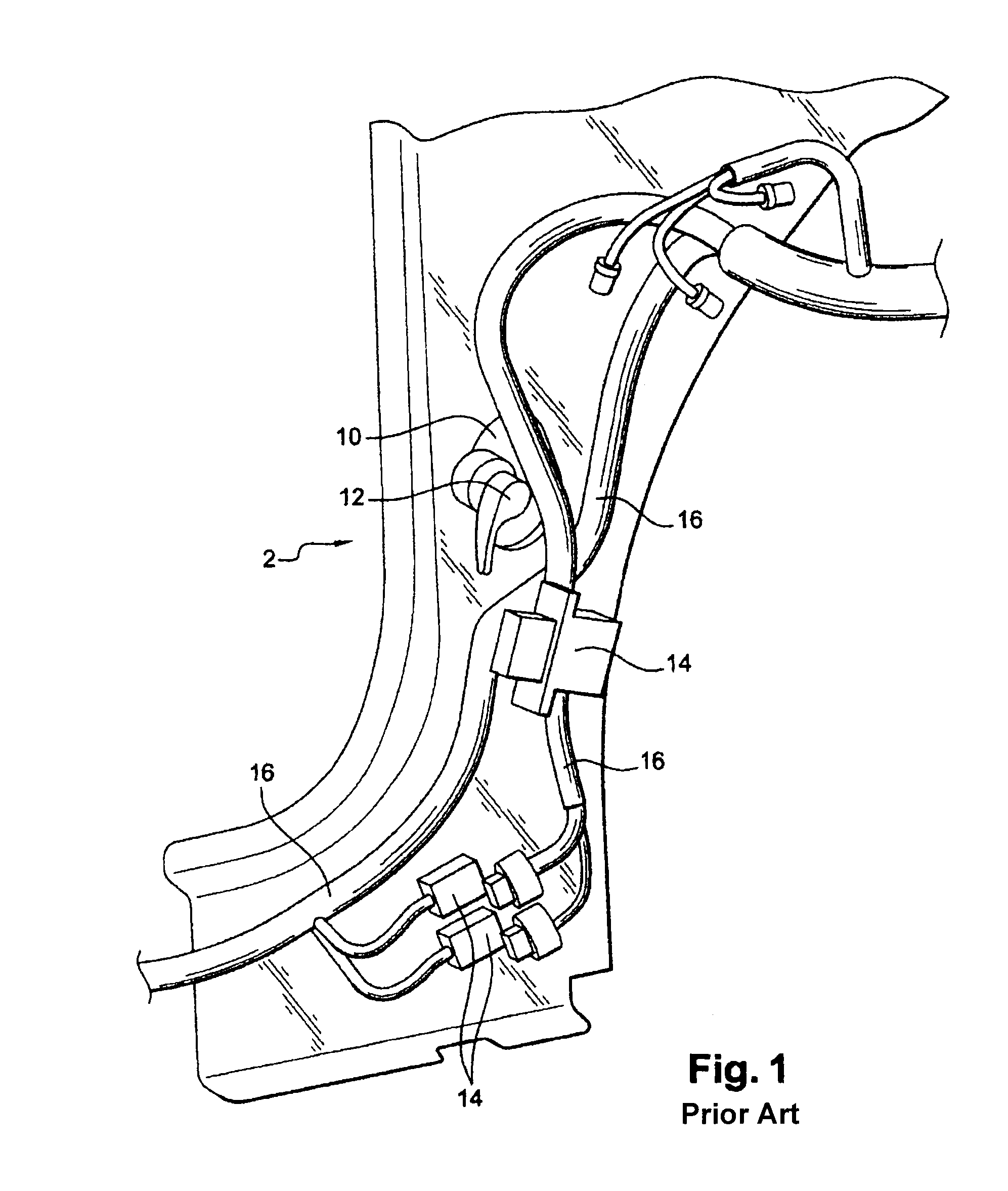 Support for one or more elements which are intended to be fastened to a motor vehicle structure